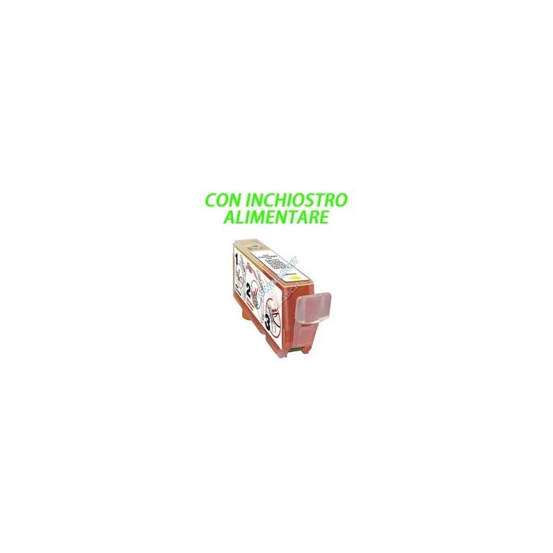 CLI-521Y CARTUCCIA CON INCHIOSTRO ALIMENTARE COMPATIBILE CANON CLI-52