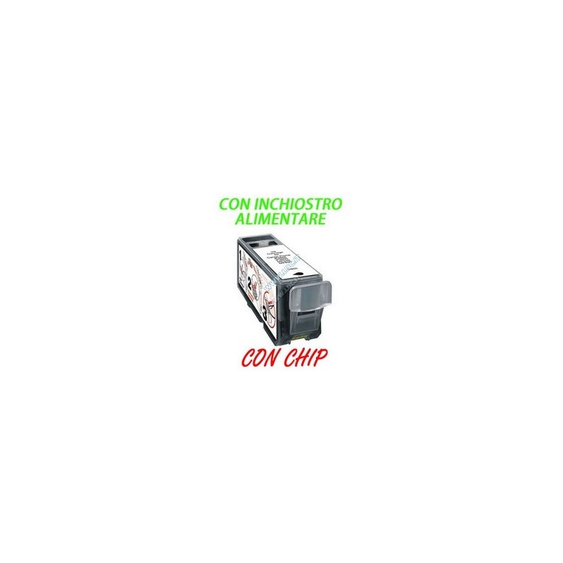 PGI-525Bk CON CHIP - CARTUCCIA ALIMENTARE COMPATIBILE CANON PGI-525Bk